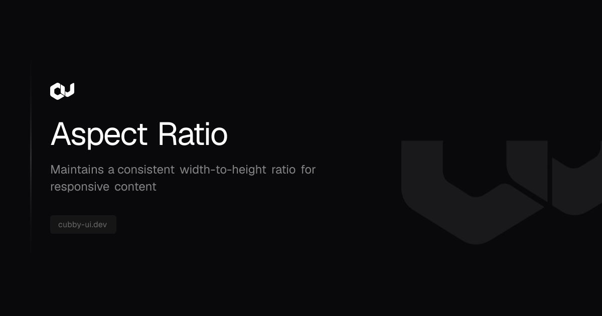 Aspect Ratio | Cubby UI