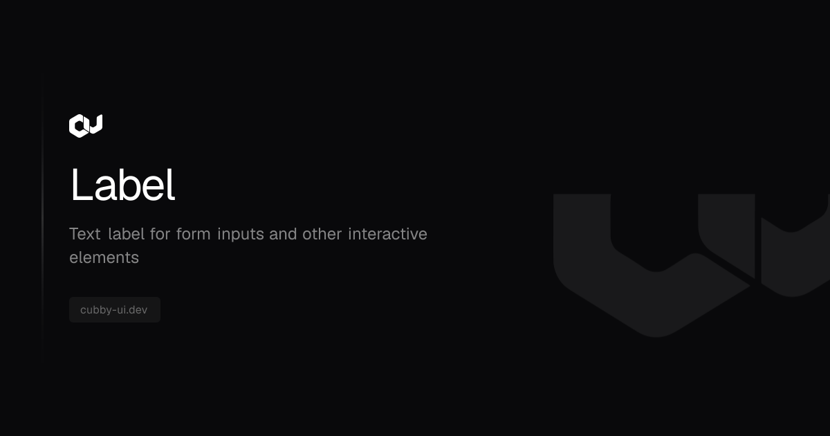 Label | Cubby UI